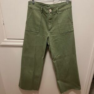 NWOT Wide Leg Green Jeans